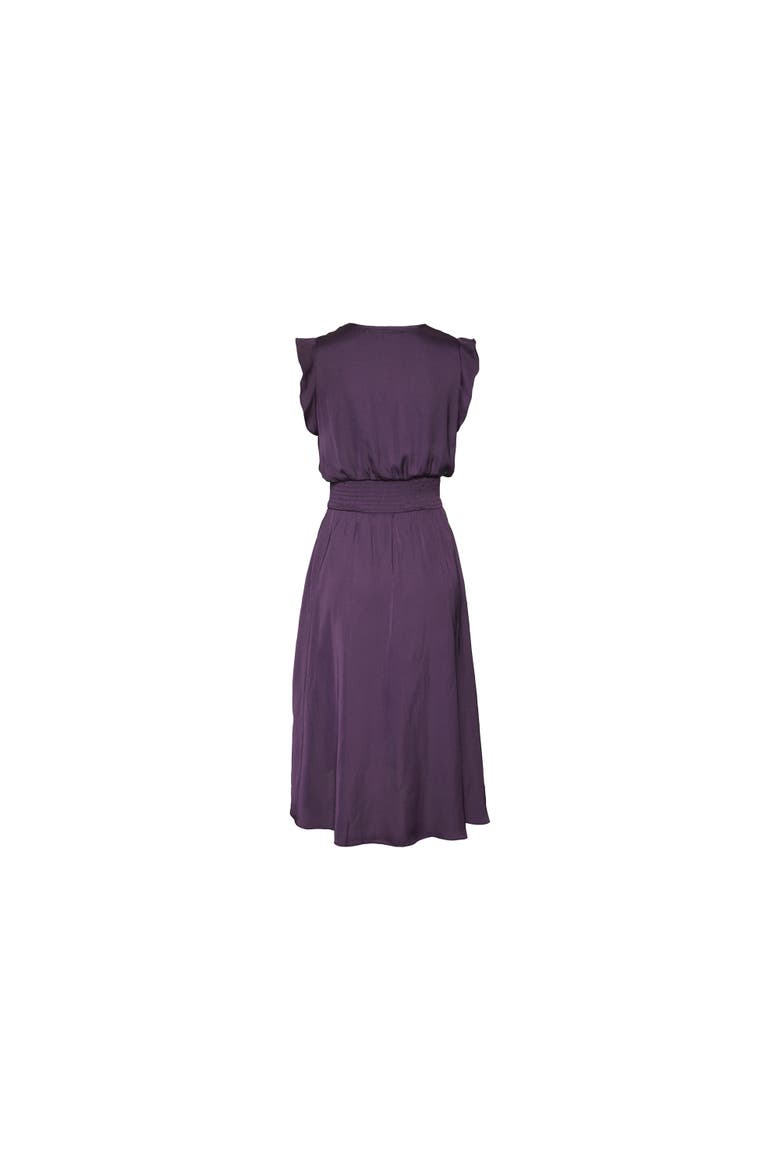 Ruffle Satin Dress, Alternate, color, Purple