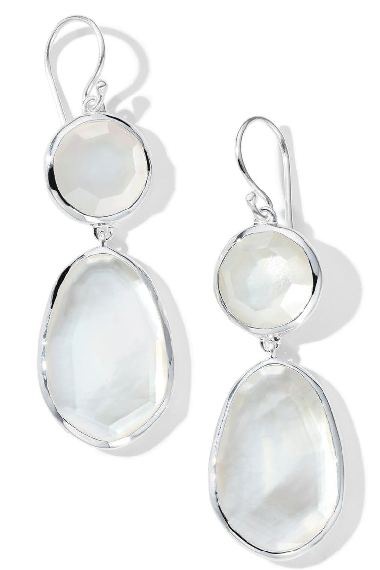 Rock Candy® Small Snowman Drop Earrings, Main, color, SILVER
