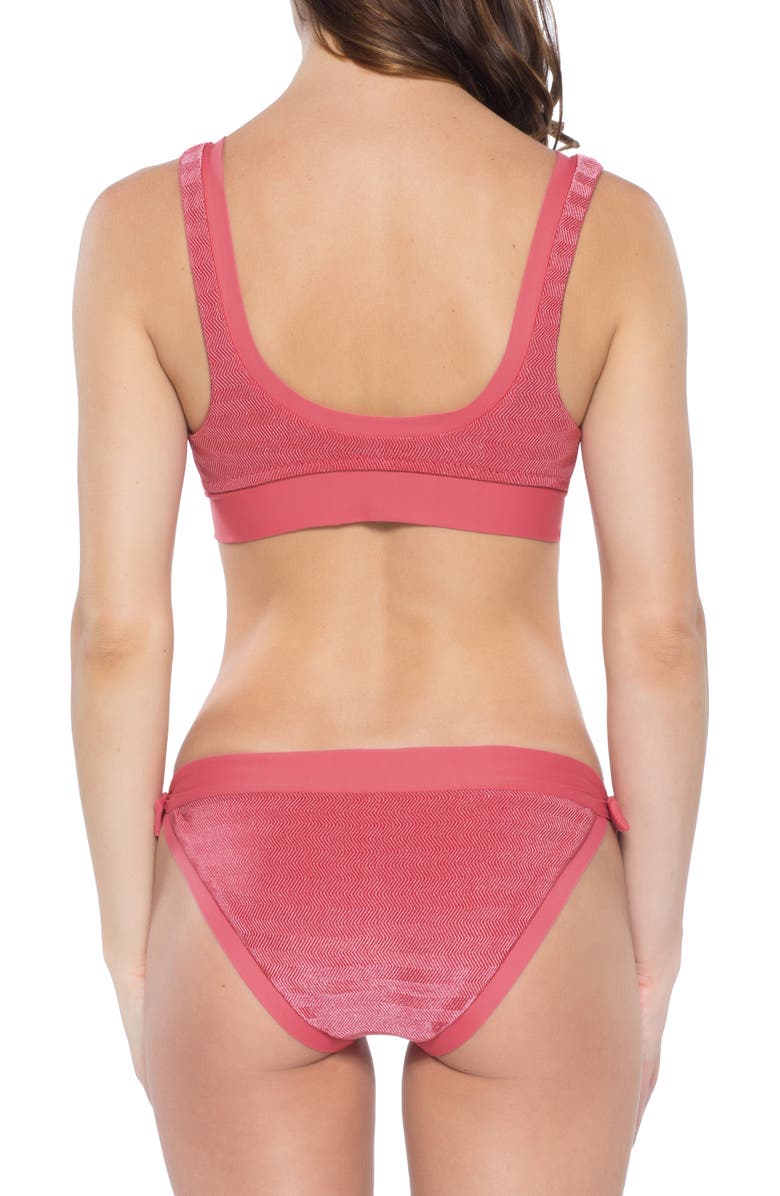 Becca Canyon Mesa Tie Front Bikini Top, Alternate, color, 