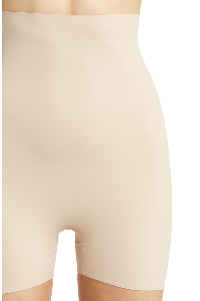 Sleek Essentials High Waist Shaping Shorts, Alternate, color, WARM BEIGE
