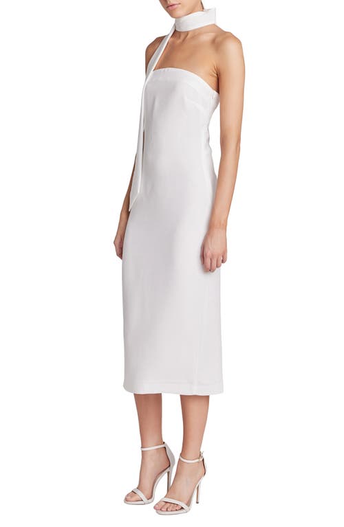 Endless Rose Choker Tie Sleeveless Midi Dress In White