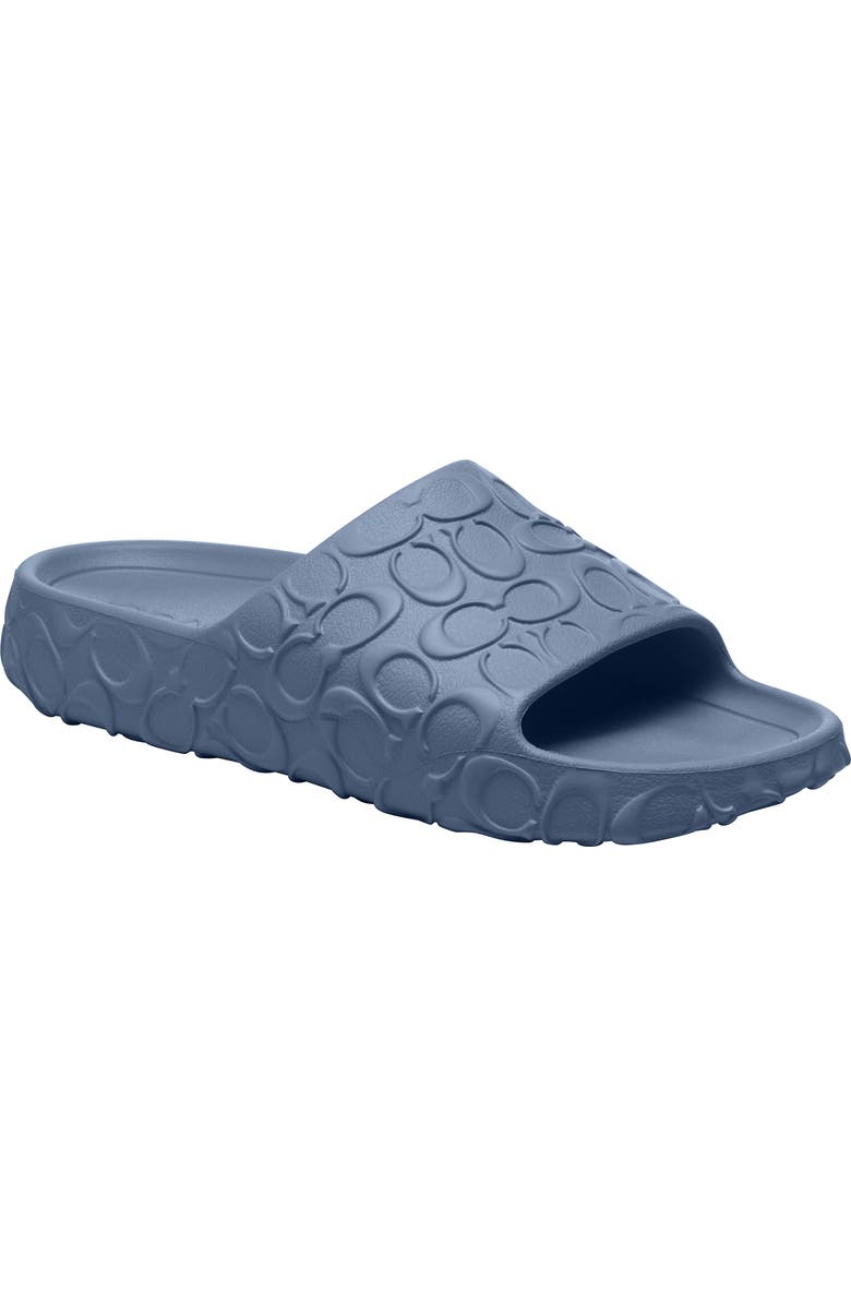 COACH Bay Slide Sandal, Main, color, Light Denim