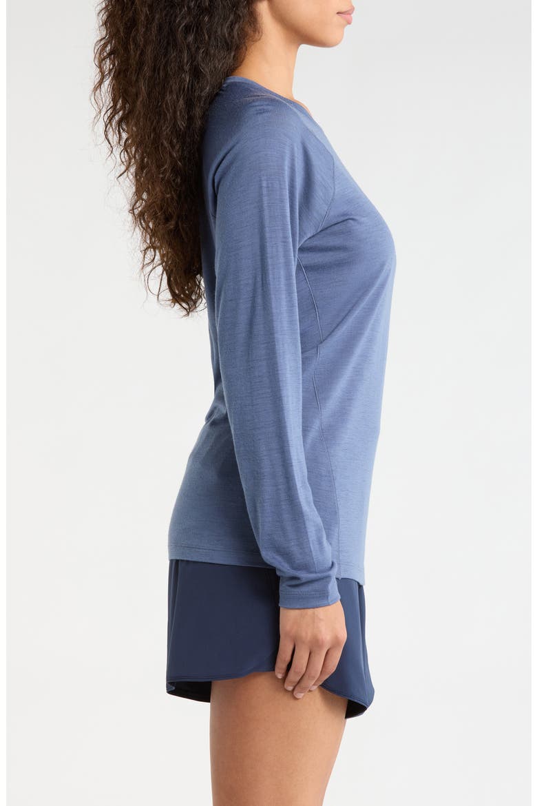 Classic All Season Merino Wool Base Layer Long Sleeve T-Shirt, Alternate, color, NIGHTFALL BLUE