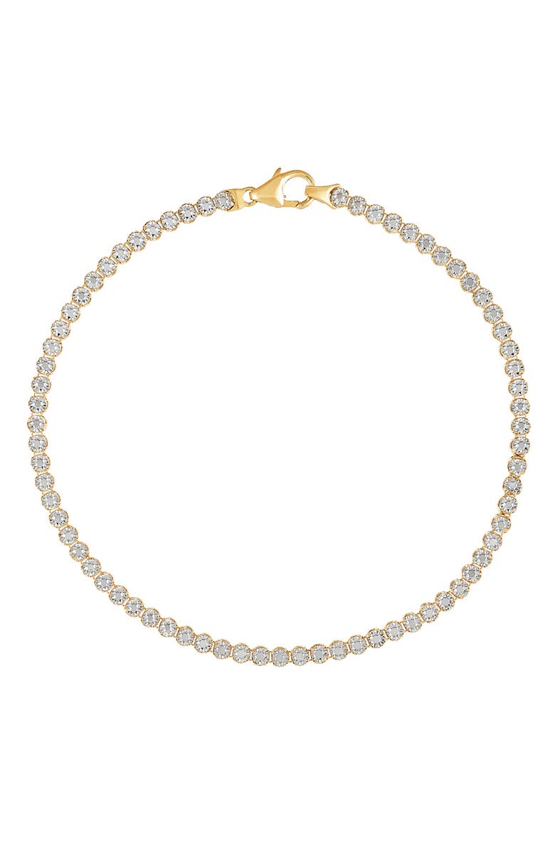 Frankie & Zoe 10K Gold Illusion Tennis Bracelet, Main, color, Gold