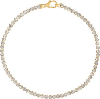 10K Gold Illusion Tennis Bracelet