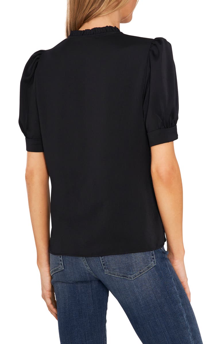 CeCe Puff Sleeve Tie Neck Blouse, Alternate, color, 