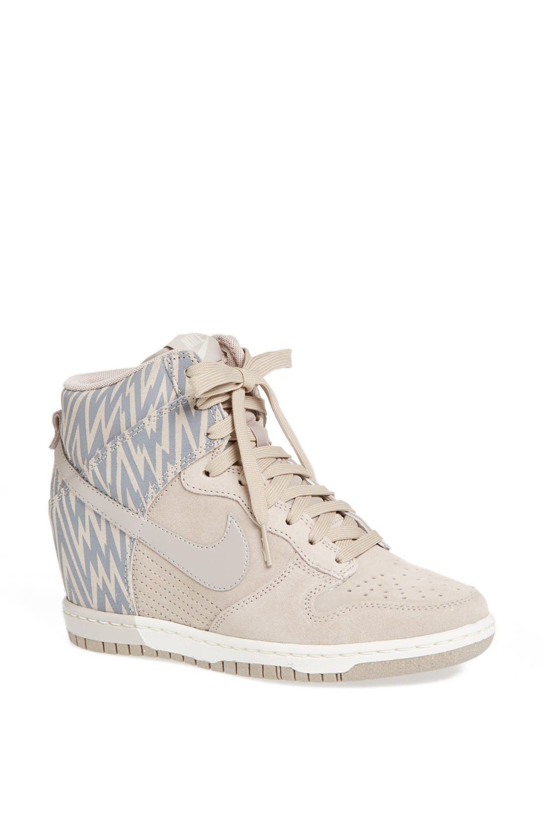 'Dunk Sky Hi' Wedge Sneaker, Main, color, LIGHT GREY/ DARK GREY/ WHITE