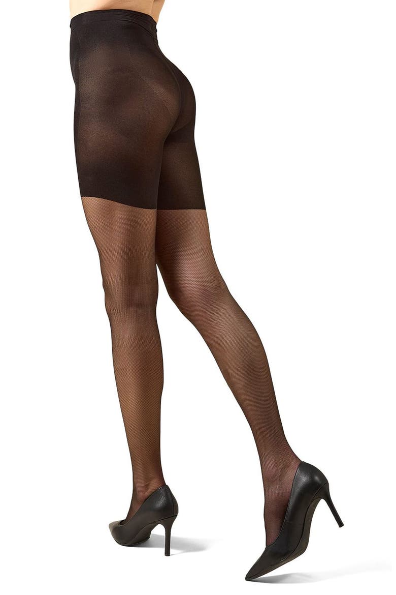 Nudes Ultra Bare Micro Net Tights, Alternate, color, BLACK