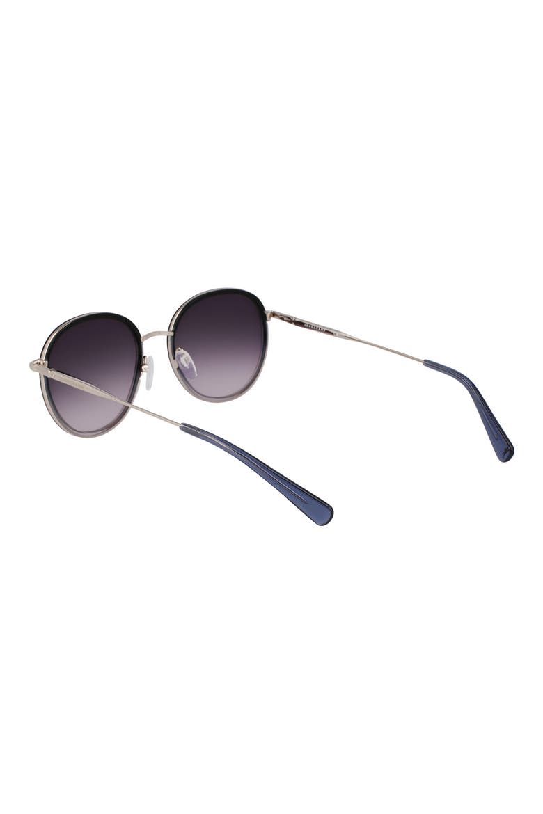 Roseau 52mm Gradient Round Sunglasses, Alternate, color, SILVER/GRADIENT BLUE
