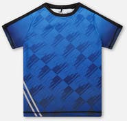 Deux par Deux Little Boy's Printed Athletic Top Blue And Black