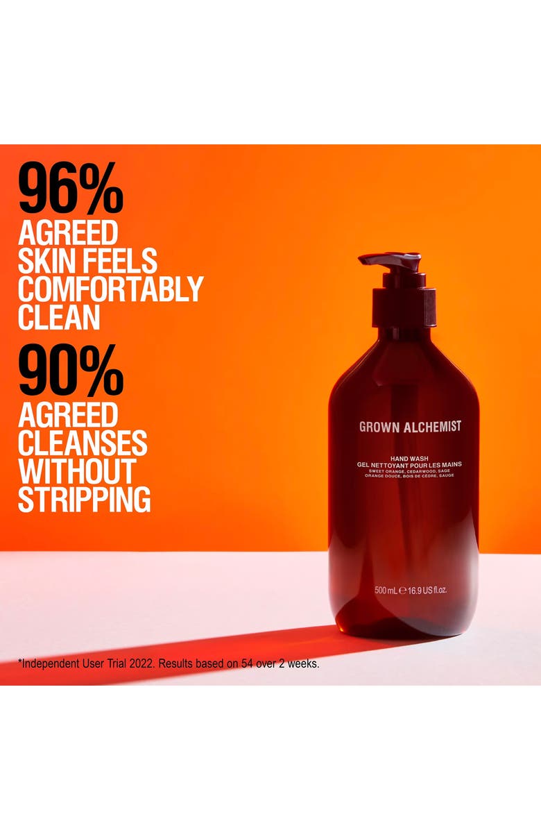 GROWN ALCHEMIST Invigorate Hand Wash with Sweet Orange, Cedarwood & Sage, Alternate, color, 