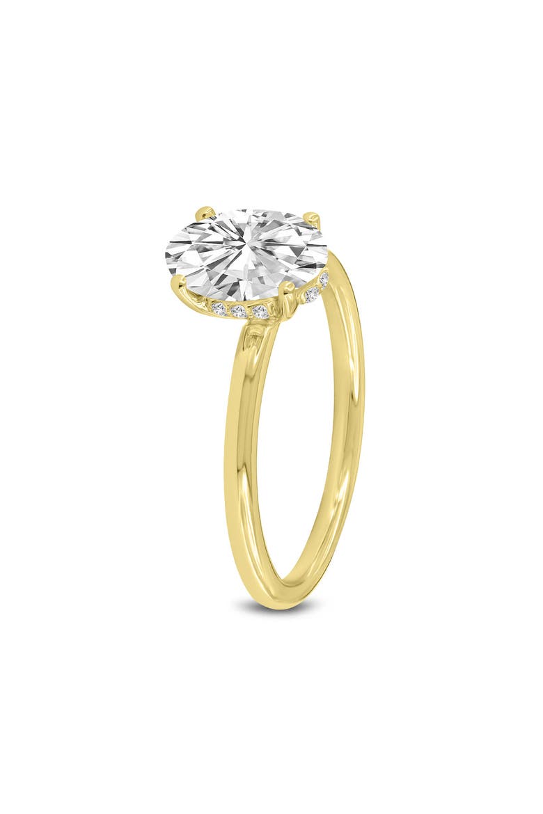Anastasia 14K Gold Oval Cut Solitaire Hidden Halo Ring - 1.55 Ct, Alternate, color, 14K Yellow Gold