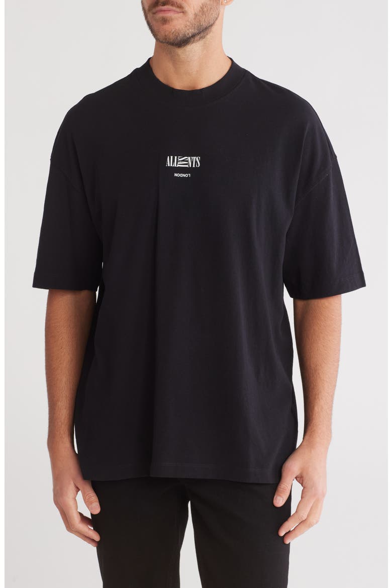 Burman Logo Cotton T-Shirt, Main, color, JET BLACK