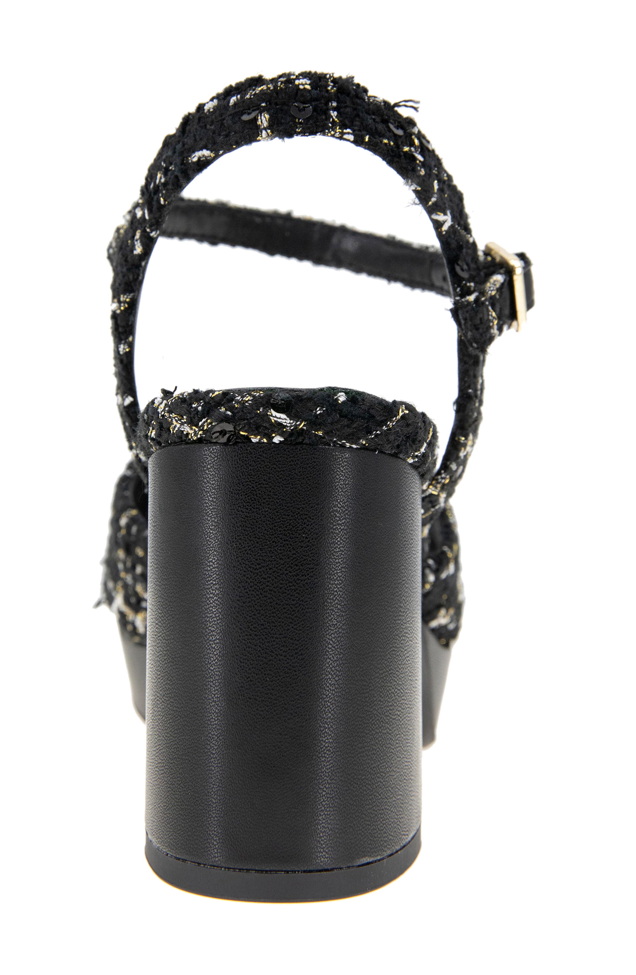 Reaction Kenneth Cole Reeva Ankle Strap Platform Sandal, Alternate, color, Black Fabric