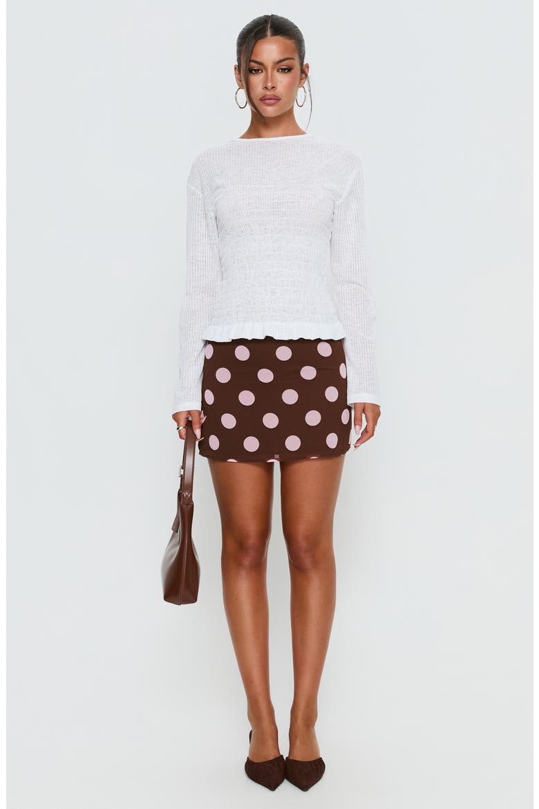 Bradly Shirred Crewneck Top, Alternate, color, WHITE