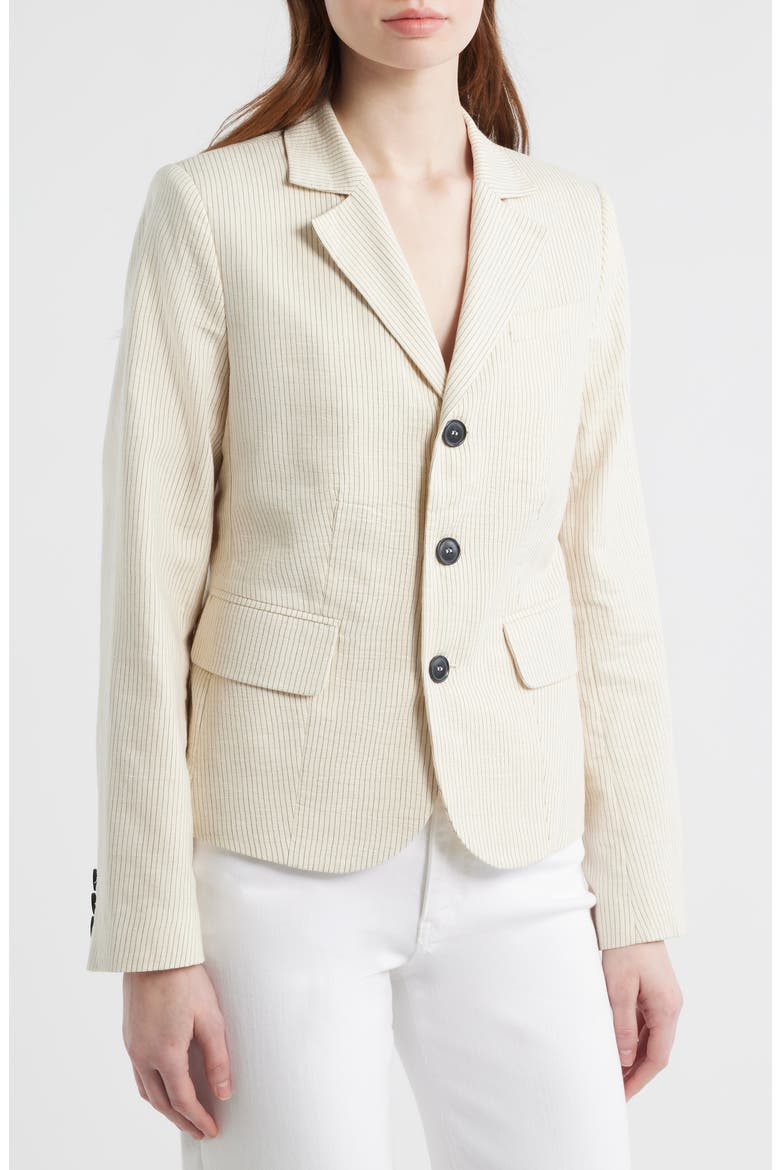 The Striped Smart Blazer, Alternate, color, ECRU MULTI