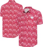 ANTIGUA Men's Antigua Red Cincinnati Reds Resort Button-Up Shirt
