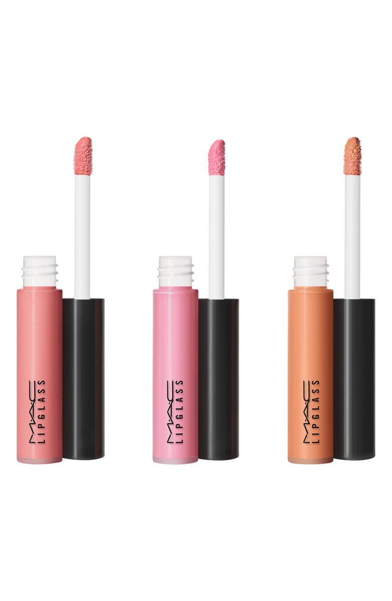 MAC Cosmetics Boldly Bare Mini Lipglass Lip Gloss Set $45 Value, Main, color,