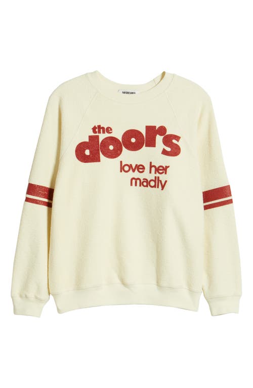 Daydreamer The Doors Love Her Madly Cotton Graphic Sweatshirt In Stone Vintage