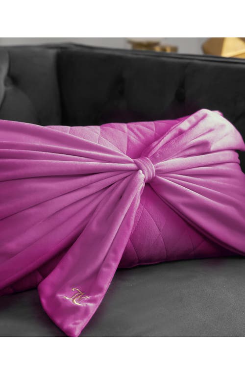 Juicy Couture Velvet Bow Accent Pillow