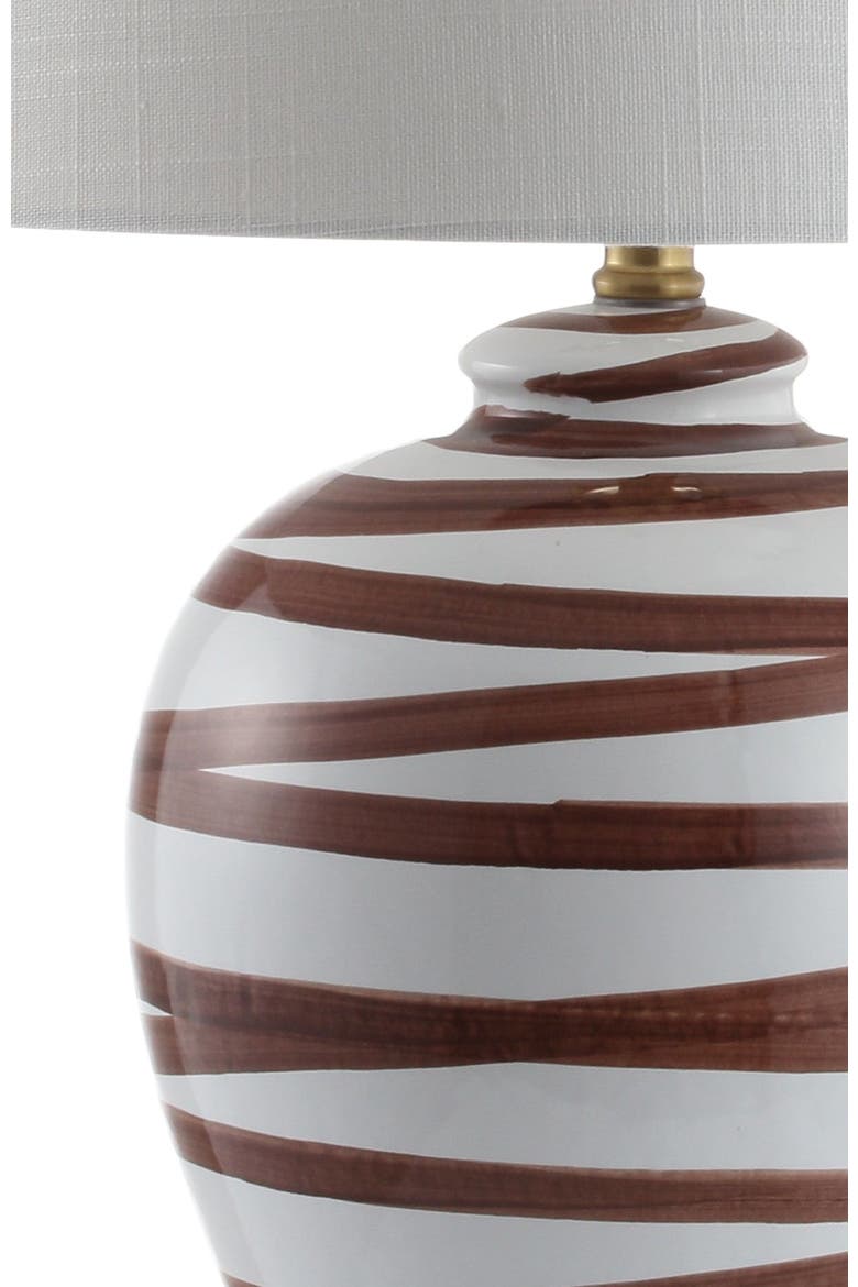 Joelie 29" Ceramic LED Table Lamp, Alternate, color, Brown/White