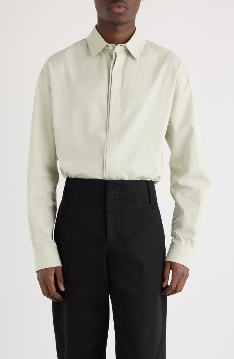 Jacquemus La Chemise Simon Button-Up Shirt, Main, color, Light Green
