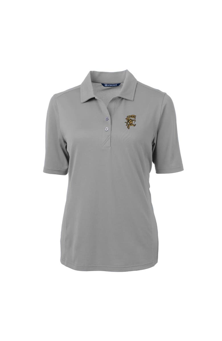 Cutter & Buck Women's Cutter & Buck Gray Grambling Tigers Team Virtue Eco Pique Recycled Polo, Alternate, color, 