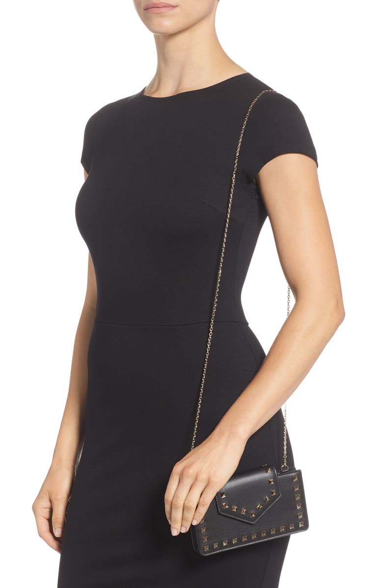 Valentino Garavani Rockstud Leather Smartphone Case, Alternate, color, 