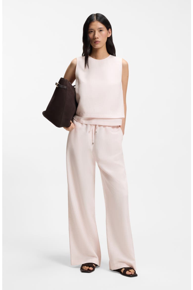 Bliny Layered Hem Split Back Top, Alternate, color, OCEAN ROSE