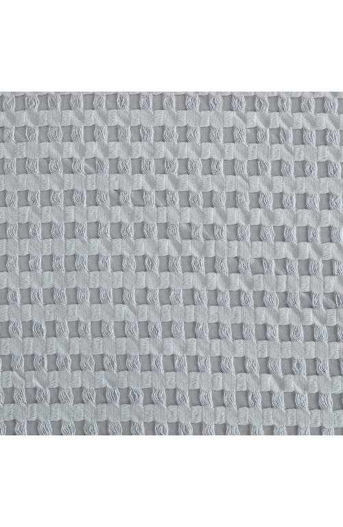 Kenneth Cole Solid Waffle Knit Full/queen Comforter & Sham Set In Light-pastel Blue