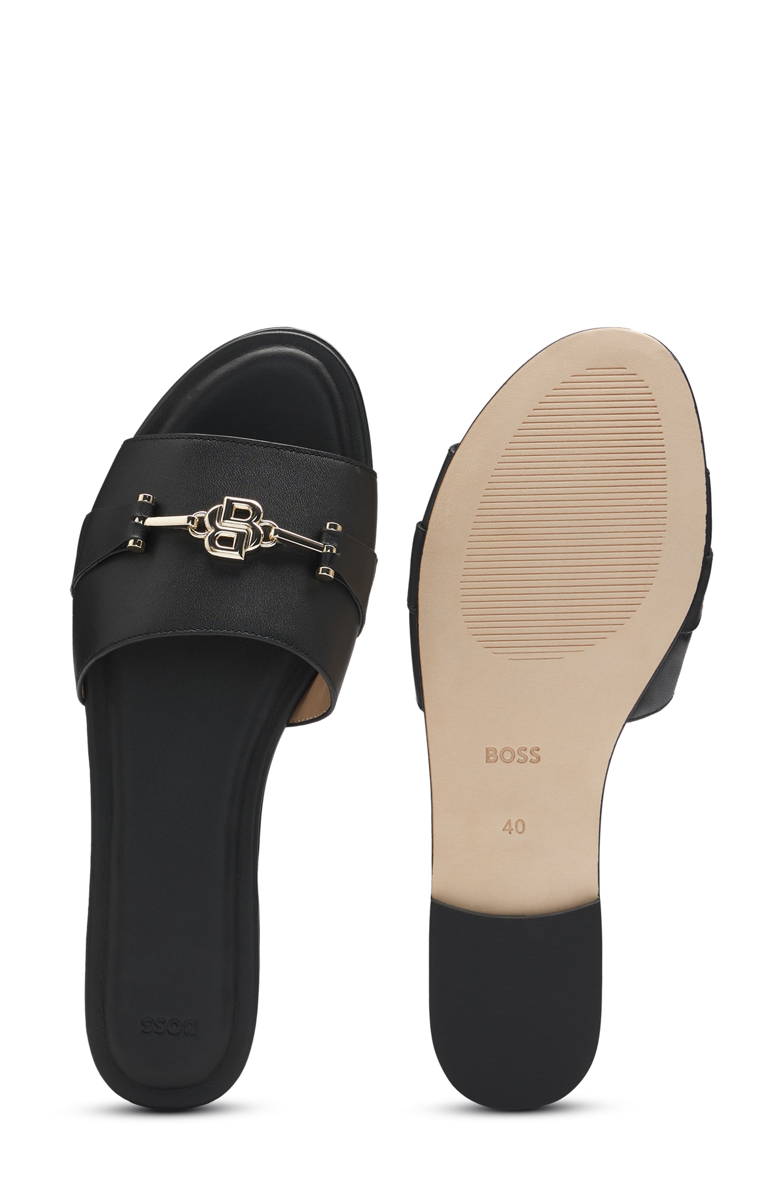BOSS Emberlyn Slide Sandal, Alternate, color, Black