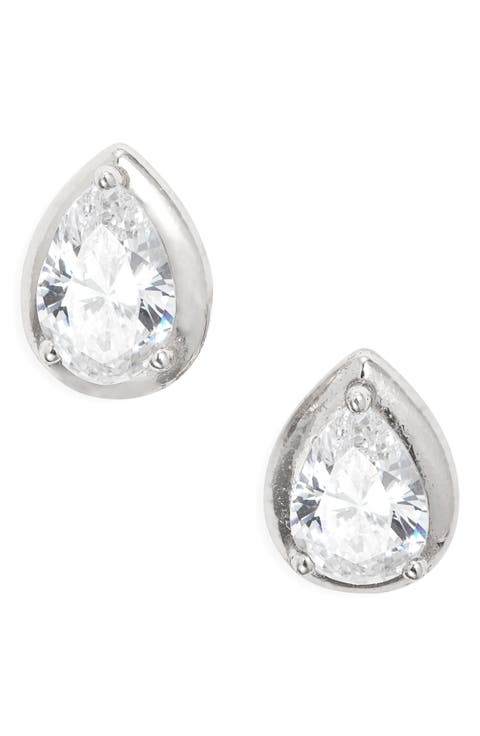 Cubic Zirconia Teardrop Earrings