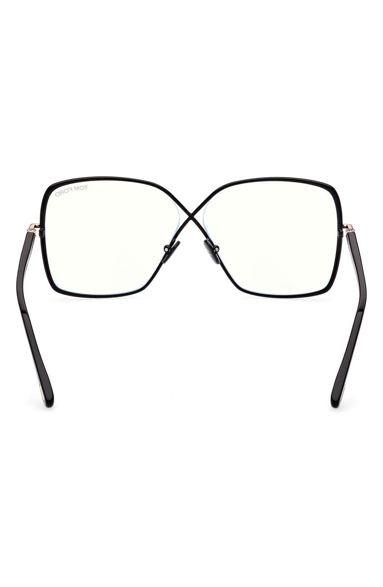 TOM FORD 59mm Butterfly Blue Light Blocking Glasses, Alternate, color, 