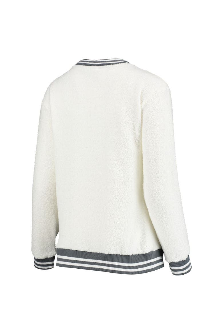 Women's Concepts Sport Cream/Charcoal Boston Bruins Granite Sherpa Pullover Sweatshirt, Alternate, color, Cream