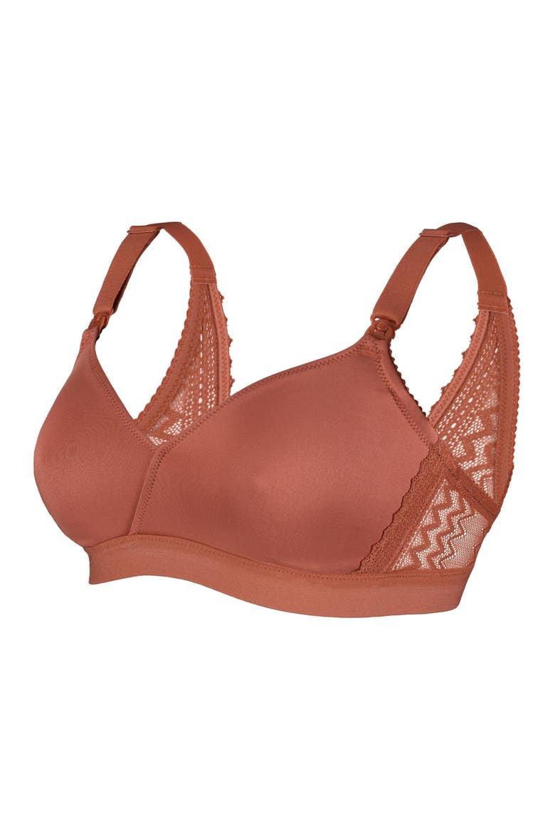 Serena Maternity and Nursing Bra, Alternate, color, TERRACOTTA