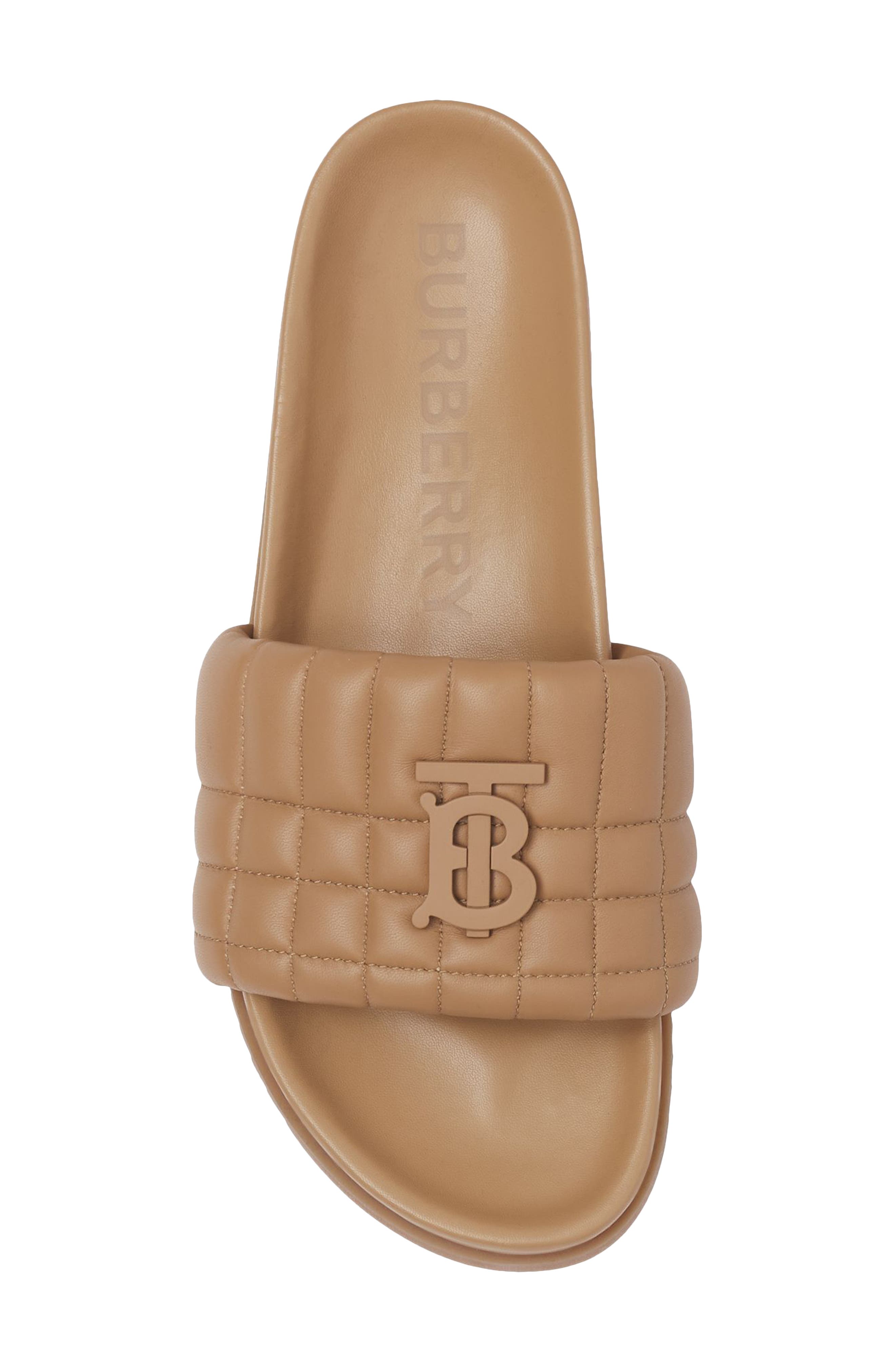 Burberry Melroy TB Quilted Check Slide Sandal, Alternate, color, 