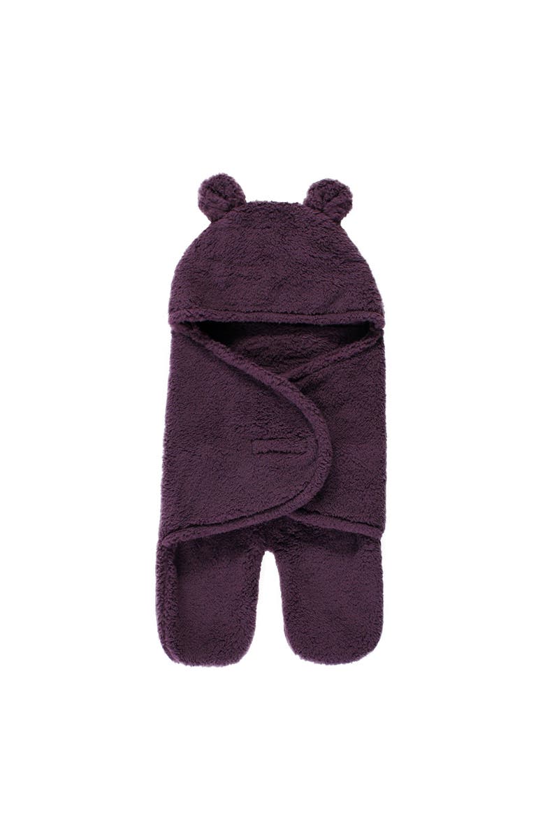 Hudson Baby Plush Animal Print Fluffy Stroller Snuggler for Infant Outdoor Excursions, Main, color, Purple