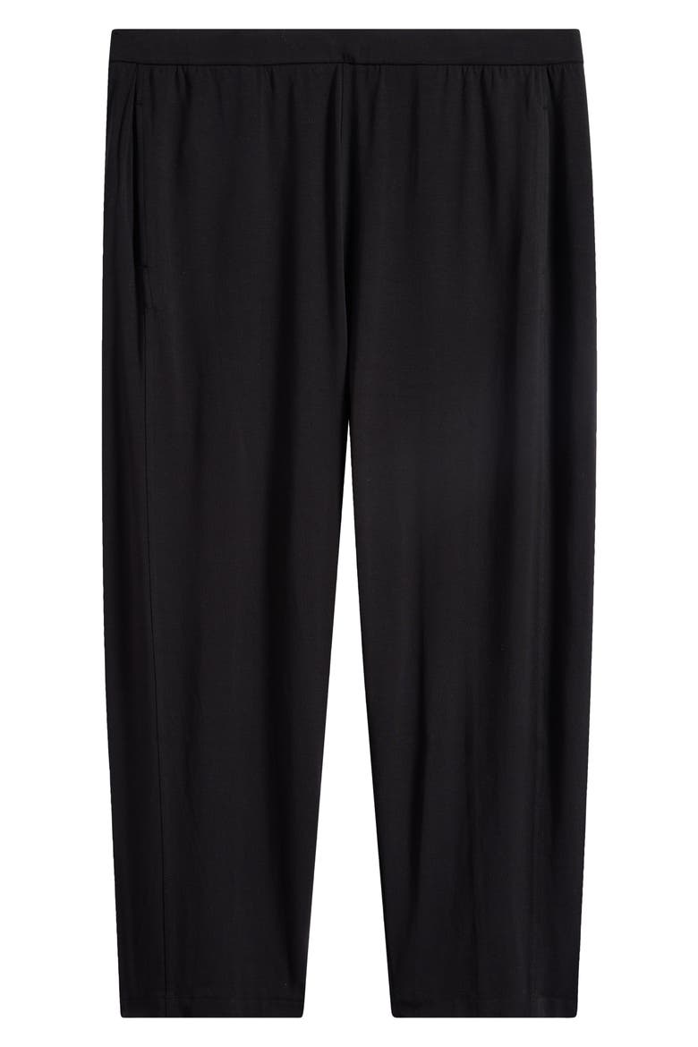 Jersey Ankle Lantern Pants, Alternate, color, BLACK