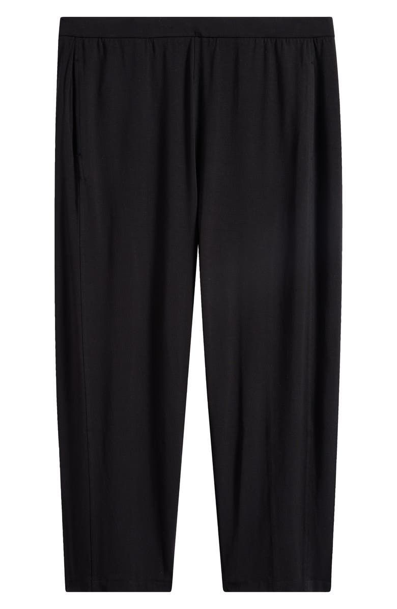 Eileen Fisher Jersey Ankle Lantern Pants, Alternate, color, Black