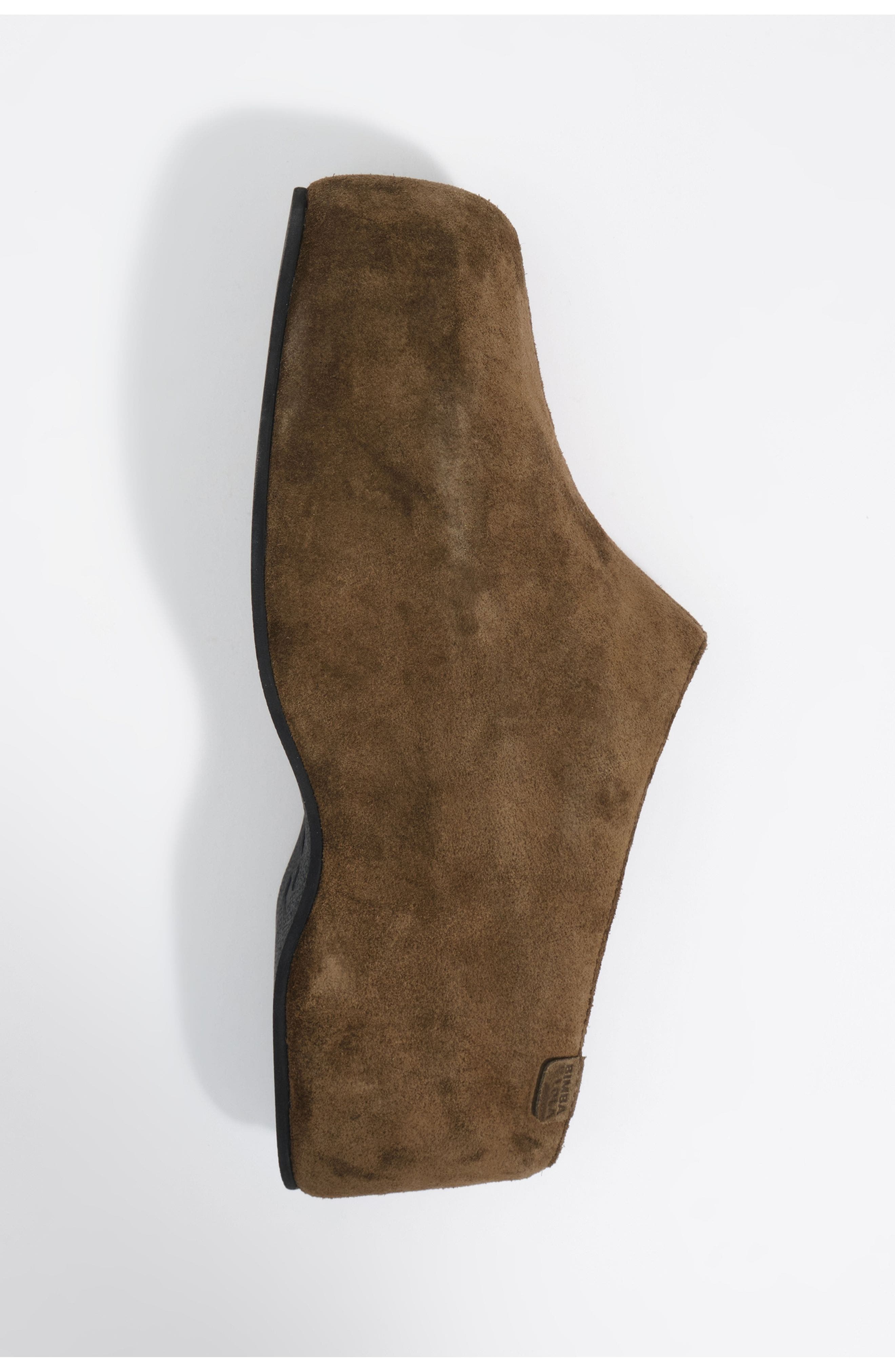 Suede Platform Clog, Alternate, color, OLIVE