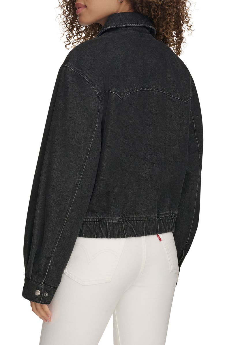 Levi's Western Denim Bomber Jacket, Alternate, color, Black Wash Denim