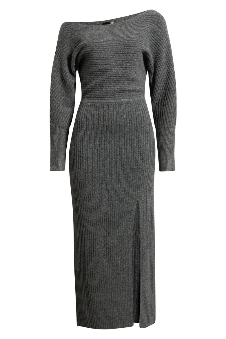 Alta Long Sleeve Rib Maxi Sweater Dress, Alternate, color, CHARCOAL