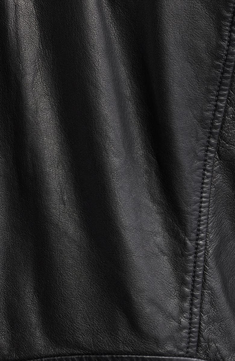 Caslon<sup>®</sup> Leather Moto Jacket, Alternate, color, Black