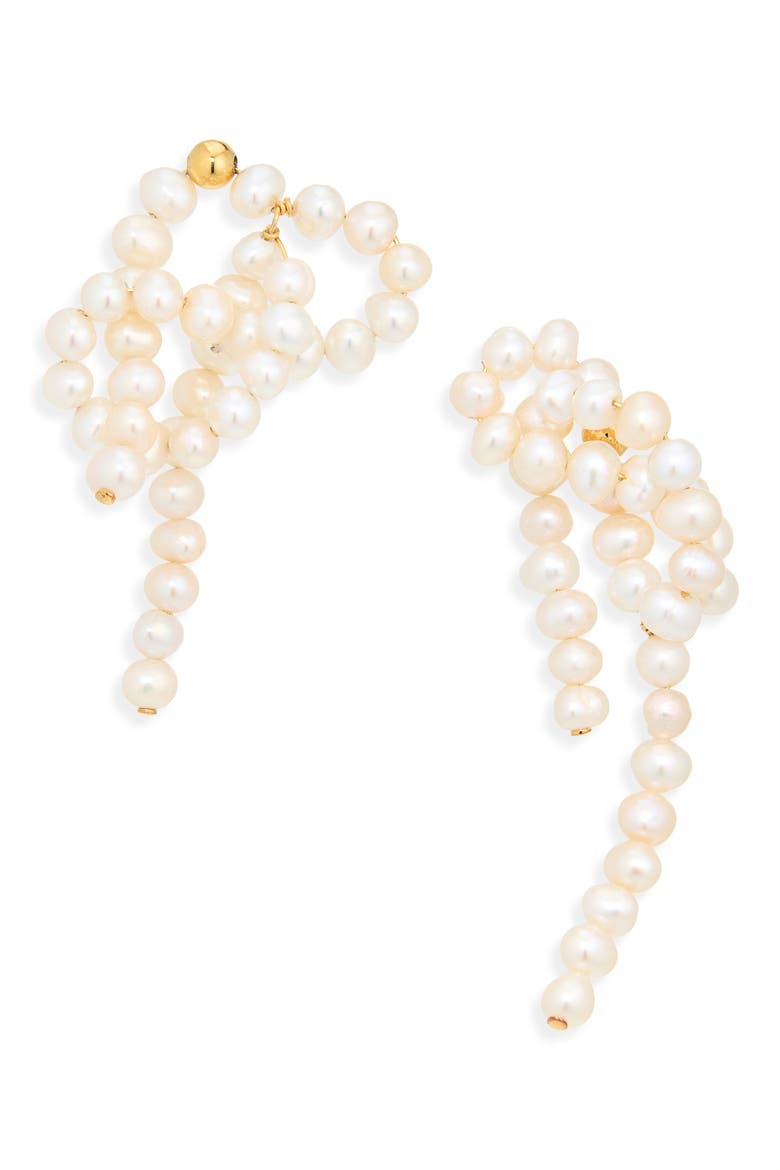The Break Between the Clouds Earrings, Main, color, 18CT GOLD PLATED