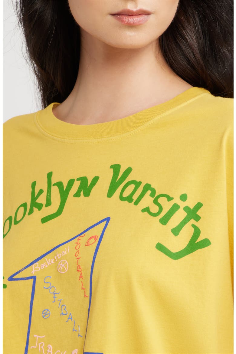 Number One in Sports Graphic Cropped T-shirt, Alternate, color, YELLOW HONEY
