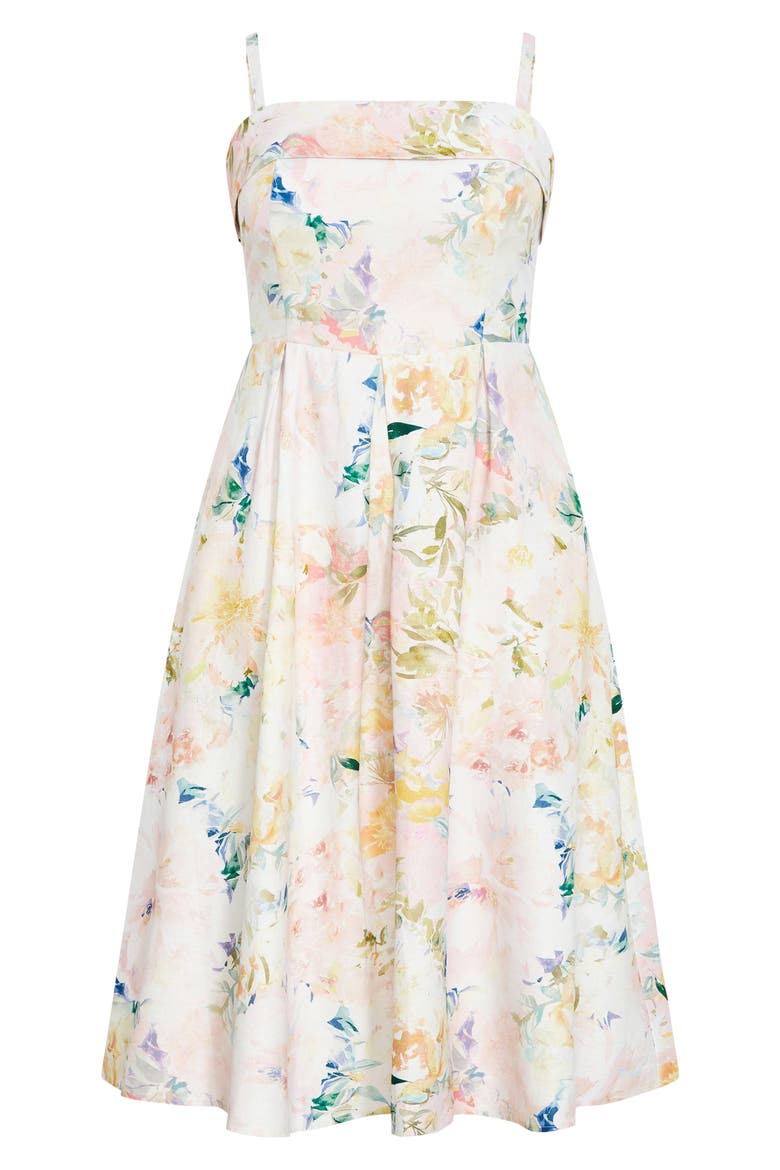Garden of Love Fit & Flare Dress, Alternate, color, GARDEN OF LOVE
