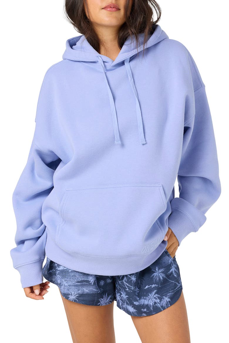 Born in the Sea Oversized Graphic Hoodie, Main, color, BLUE JELLY