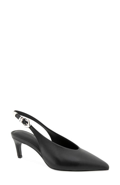 Lucia Leather Slingback Pump