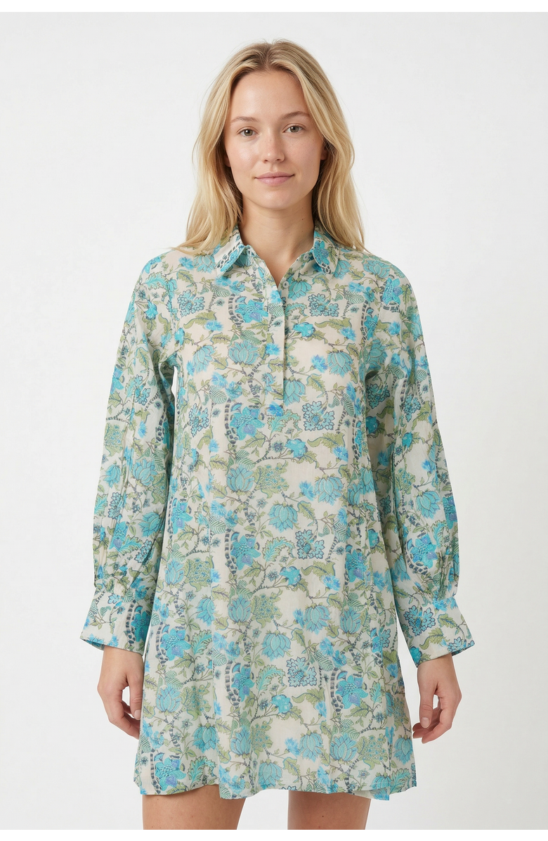 Ro's Garden Chloe Short Dress, Main, color, Blue Ceylon