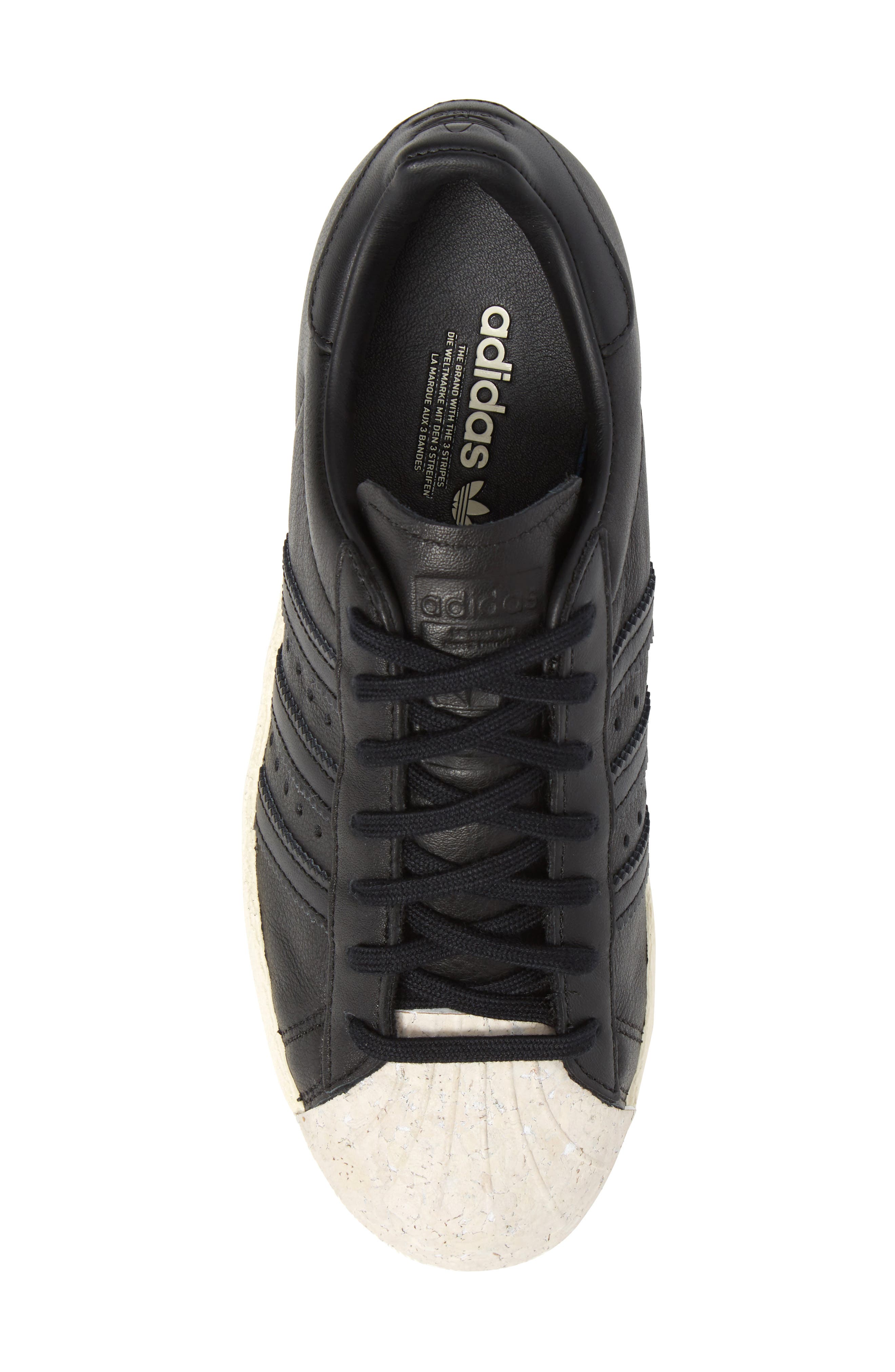 Superstar 80s Sneaker, Alternate, color, CORE BLACK/ CORE BLACK